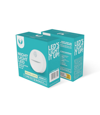 Naktinė LED lemputė FLC-01 PIR 3xAAA Forever Light