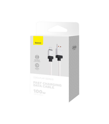 "Baseus" kabelis CoolPlay USB - USB-C 2 m 100 W baltas