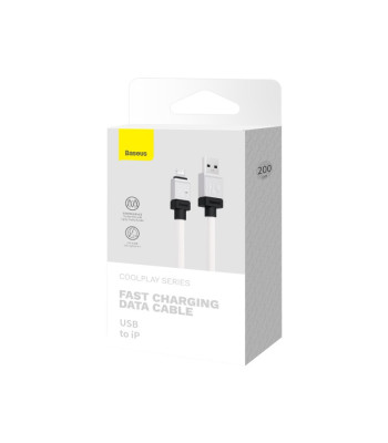 "Baseus" laidas CoolPlay USB - Lightning 2 m 2,4 A baltas