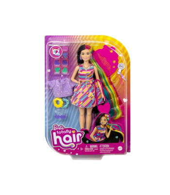 Barbie Totally Hair lėlė Spalvingi plaukų aksesuarai širdelės HCM90 ZA5085