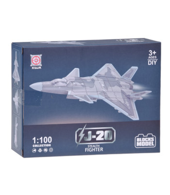 Konstrukcinių blokelių rinkinys J-20 kovinio lėktuvo modelis 1:100 ZA5026