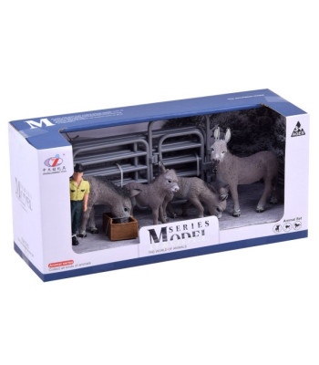 Set of pet figurines Goat Donkey ZA2988