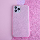 Blizgantis 3in1 dėklas iPhone 11 Pro rožinės spalvos