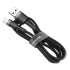"Baseus" kabelis Cafule USB - Lightning 1,0 m 2,4A pilkai juodas